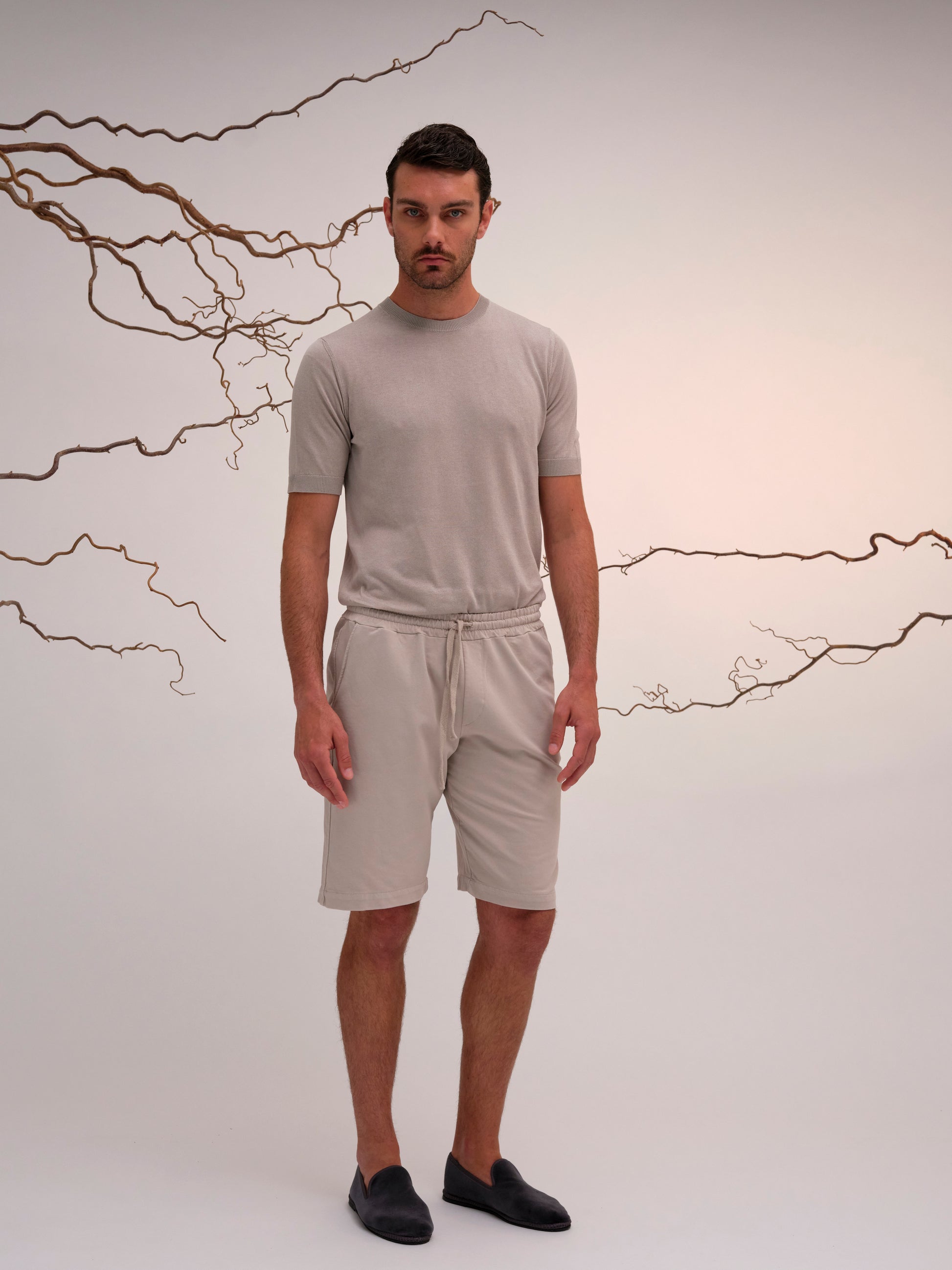 ALBERTO BERMUDA COTTON SAND