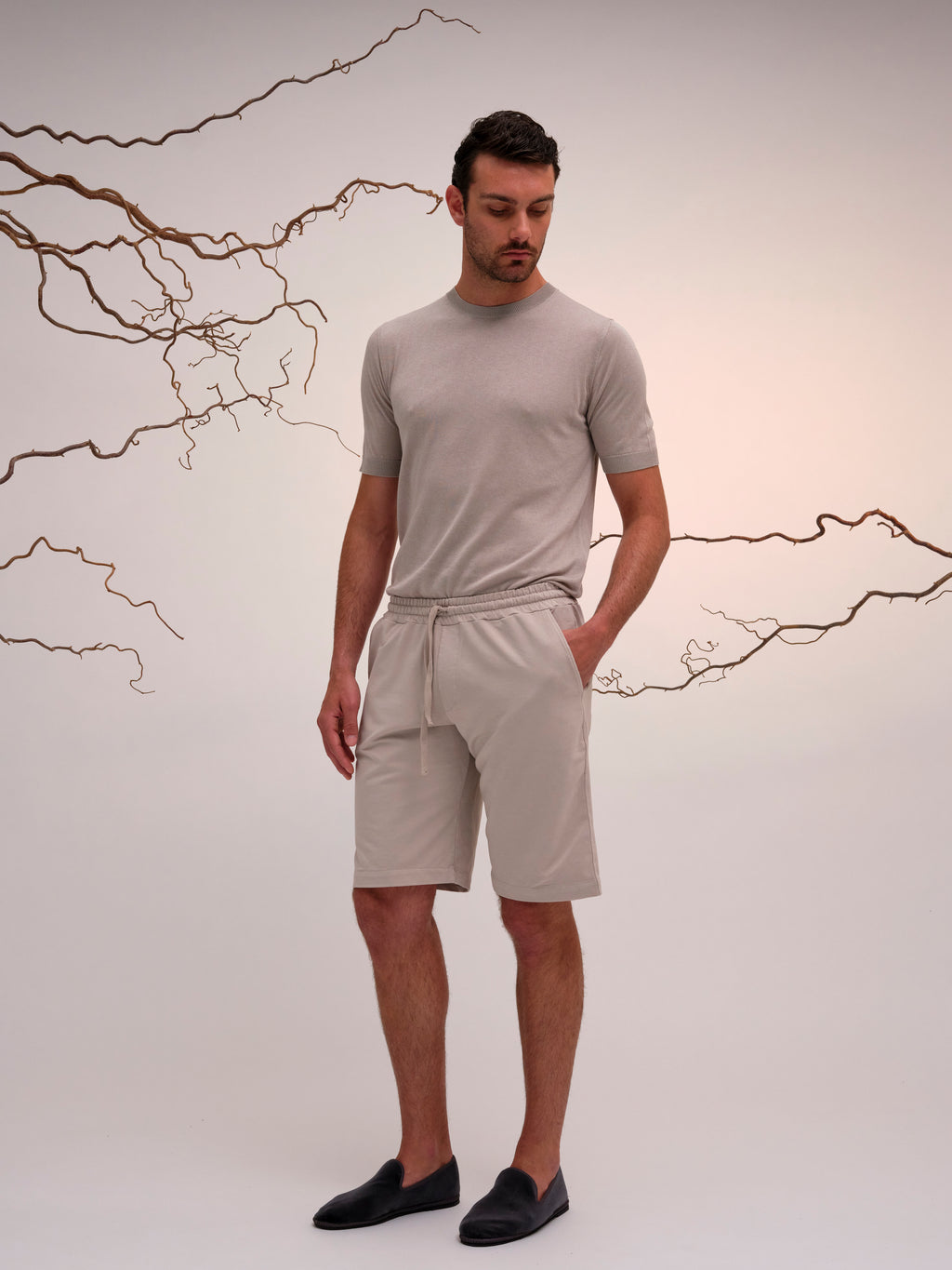 ALBERTO BERMUDA COTTON SAND