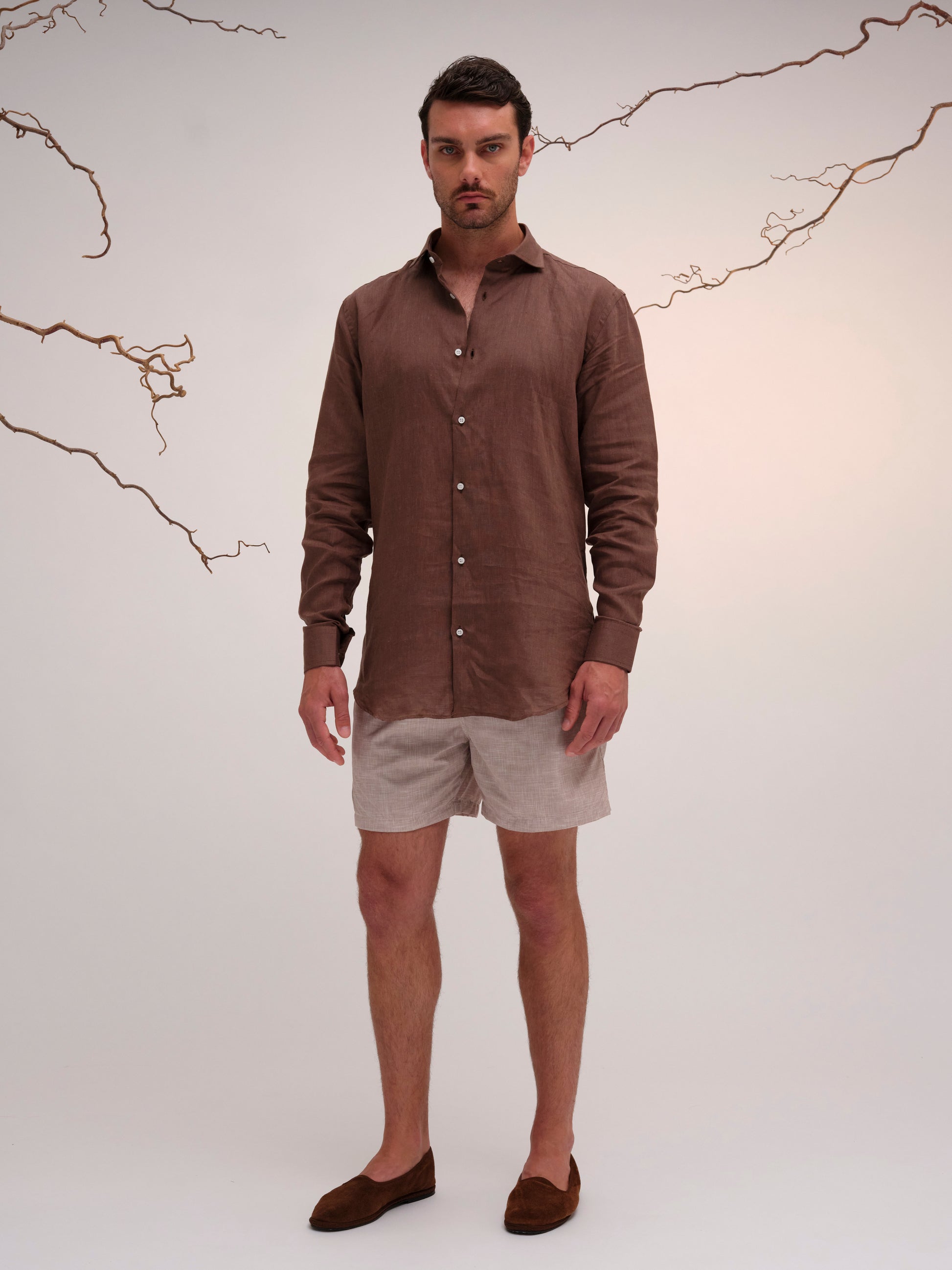 MARCO SWIMWEAR LINEN PRINT LIGHT SAND