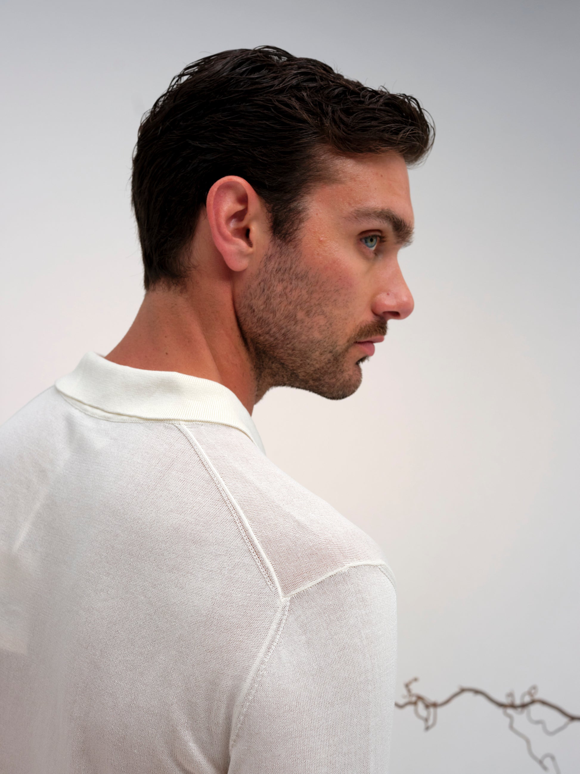 LORENZO POLO NO BUTTON WARM WHITE