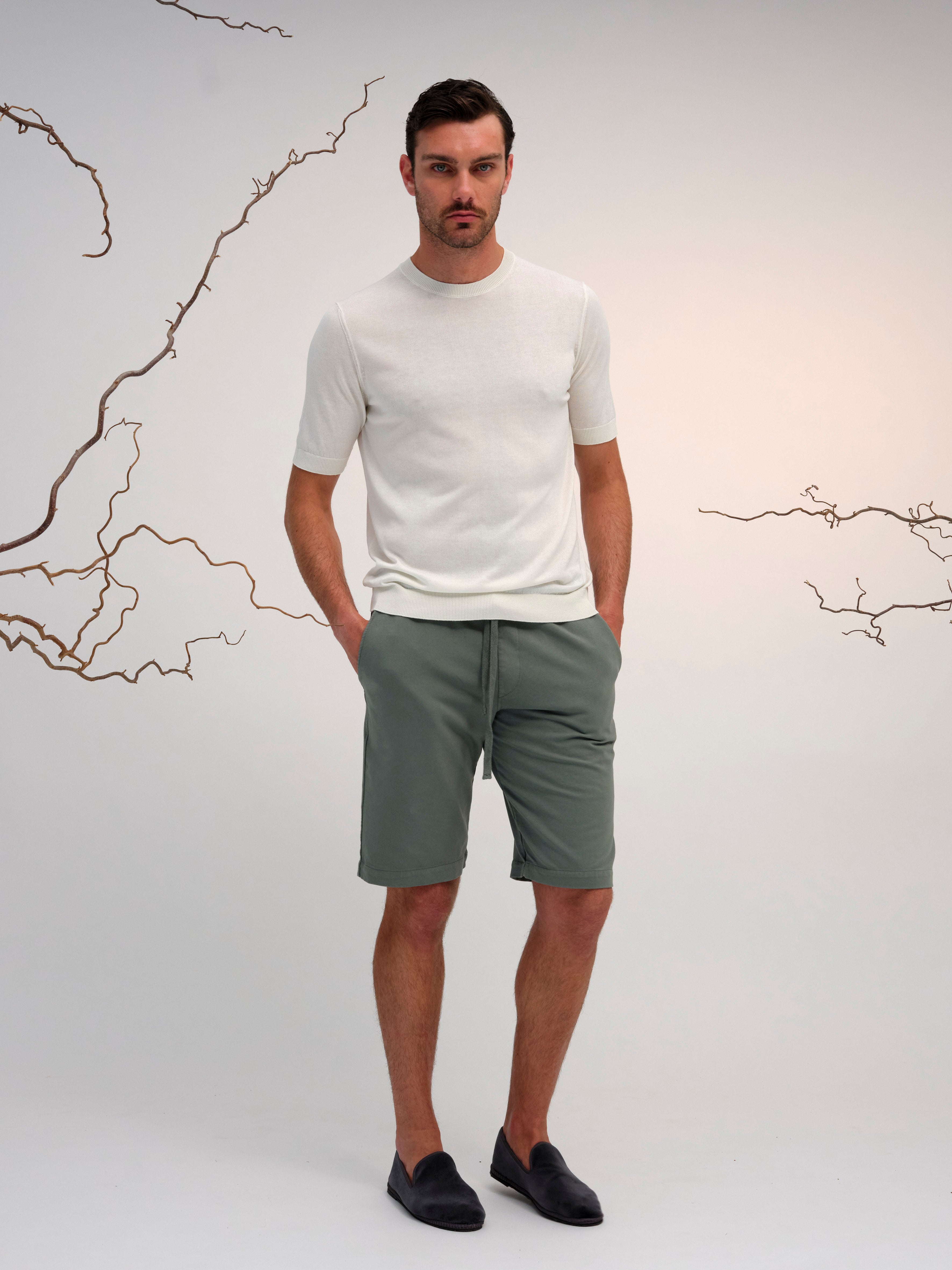 ALBERTO BERMUDA COTTON GREEN