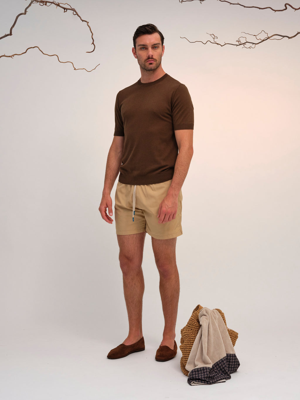 BEACHTOWEL BEIGE PATSELEY BLU