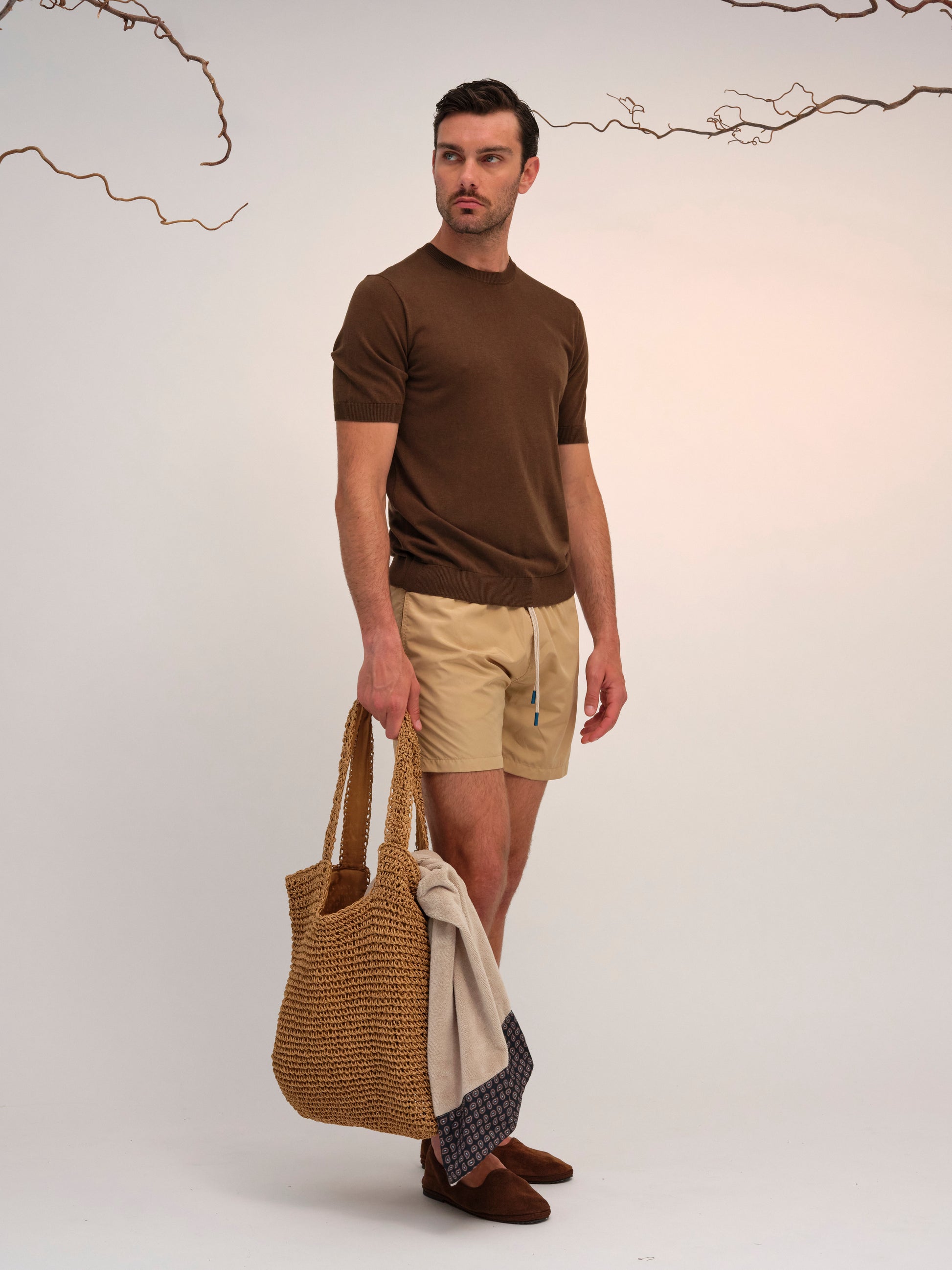 BEACHTOWEL BEIGE PATSELEY BLU