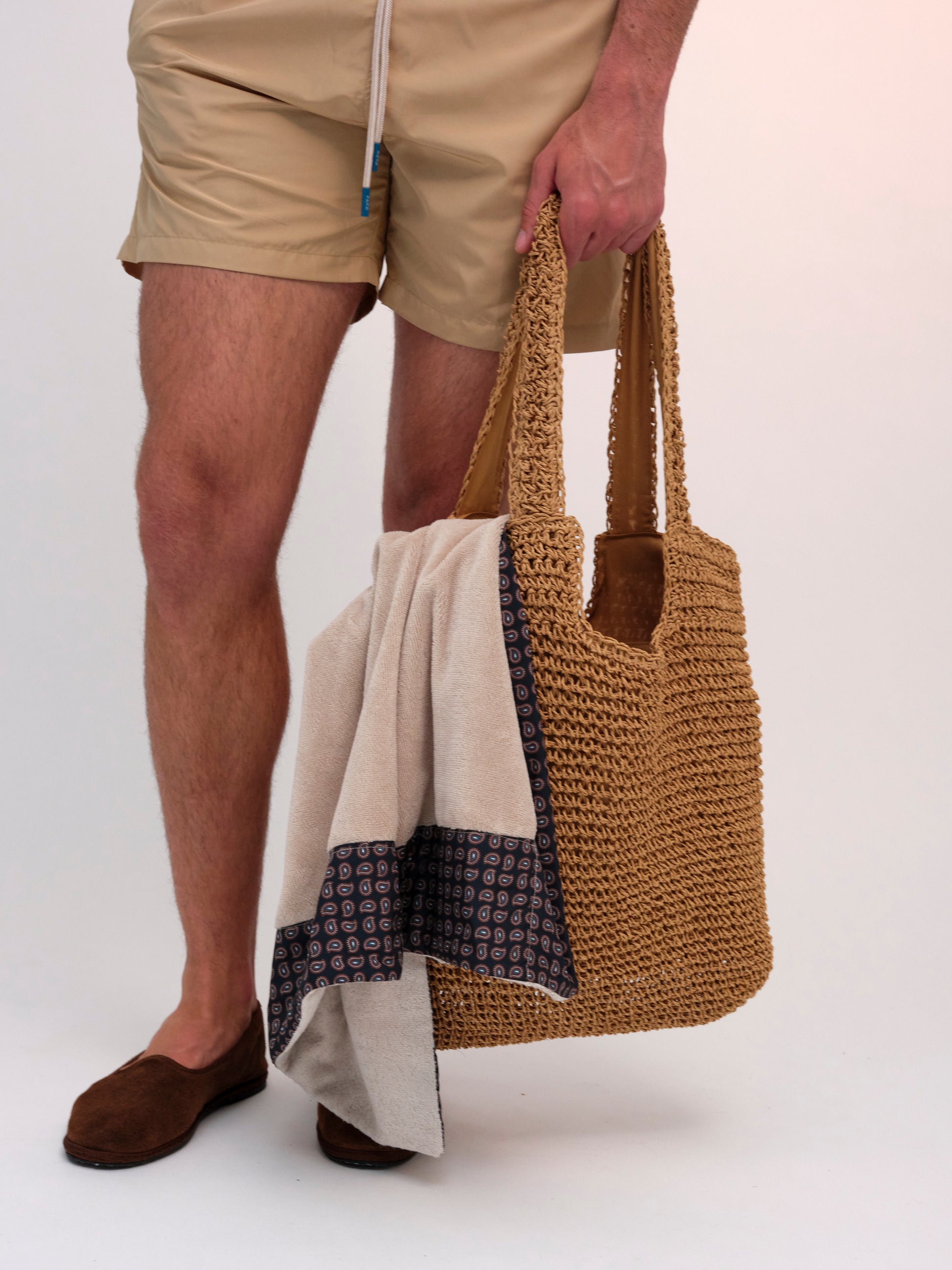 BEACHTOWEL BEIGE PATSELEY BLU