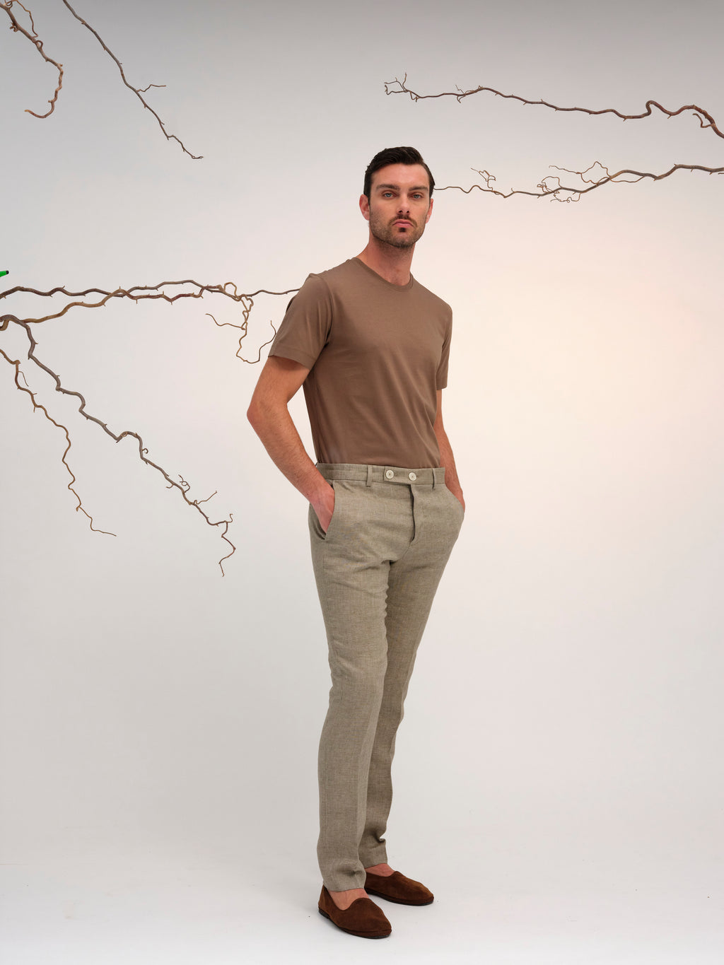 LEONARDO TROUSER TRADITIONAL LINEN SAND