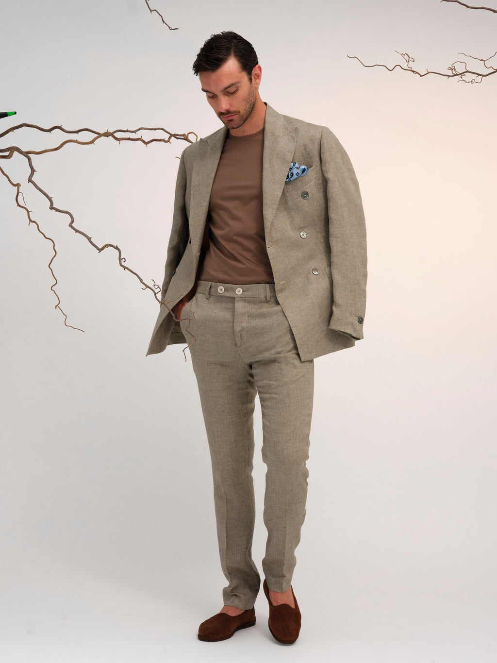 LEONARDO JACKET DOUBLE BREST SAND