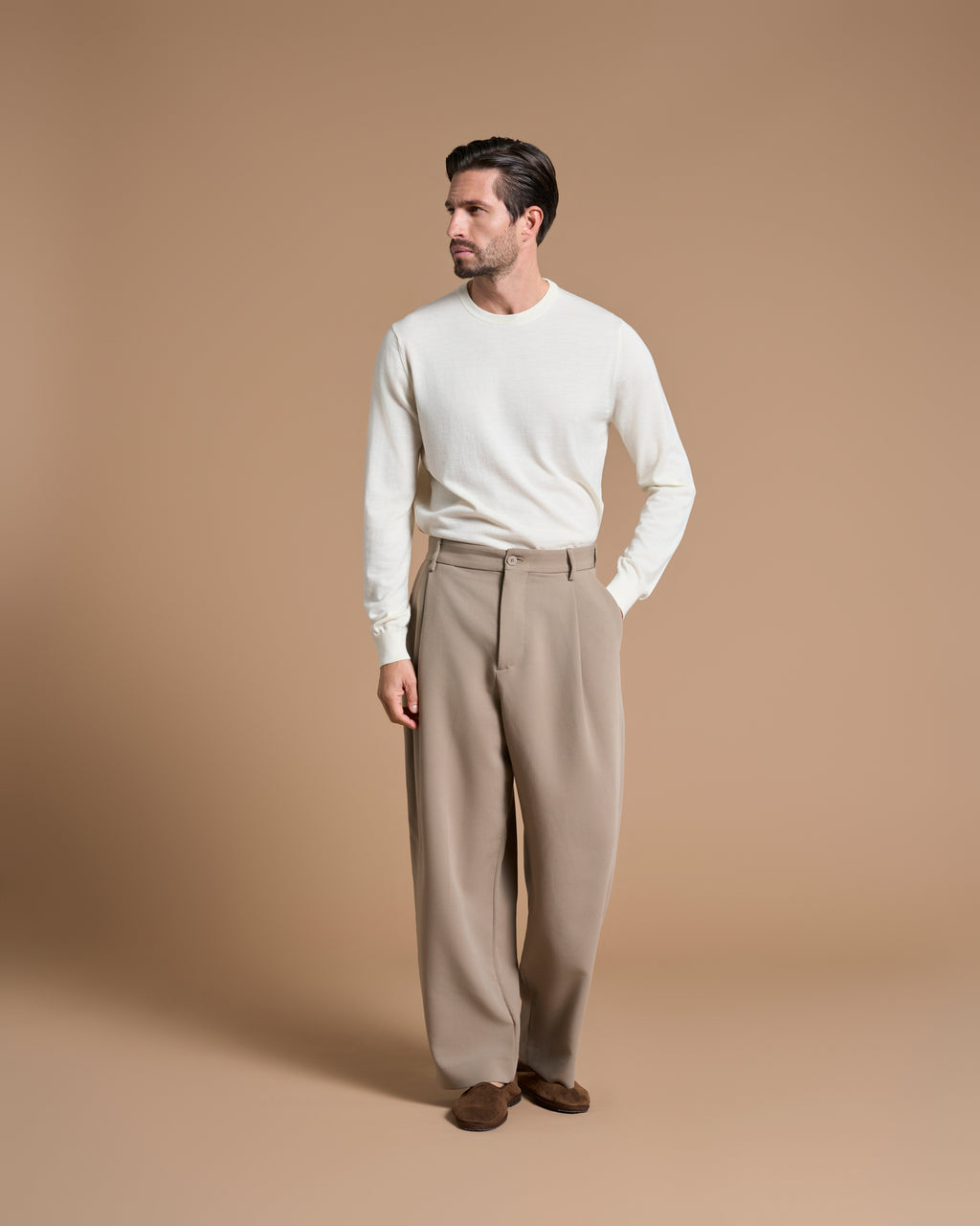 SWEATSHIRT CIRCLE NECK MILK WHITE