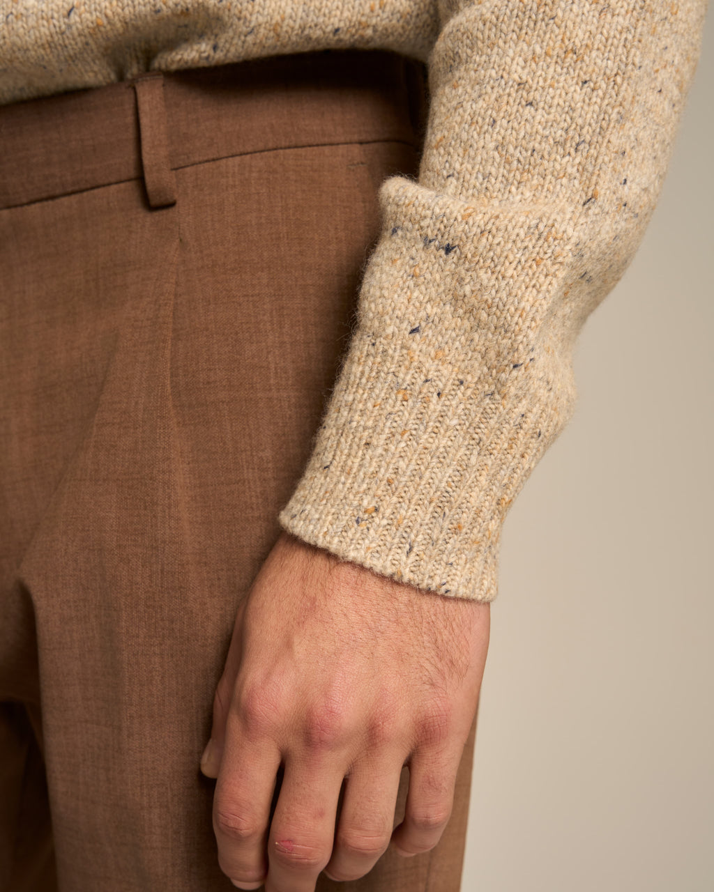 COMFORT TROUSER CHOCOLATE BROWN IN TECHNO LINEN