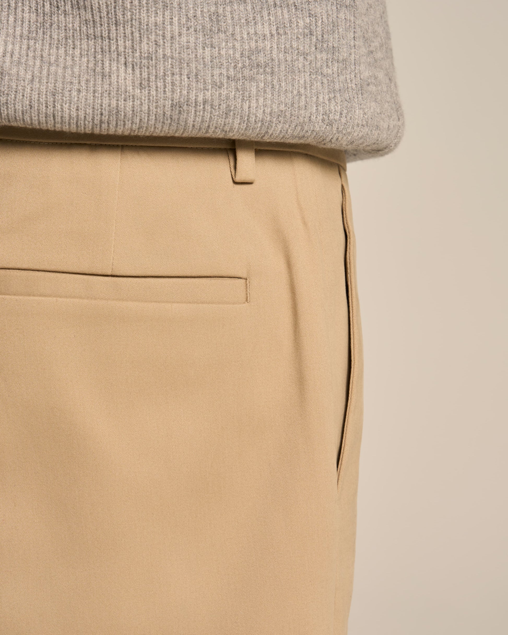 TRADITIONAL TROUSER CAMEL IN PRECIOUS COTTON