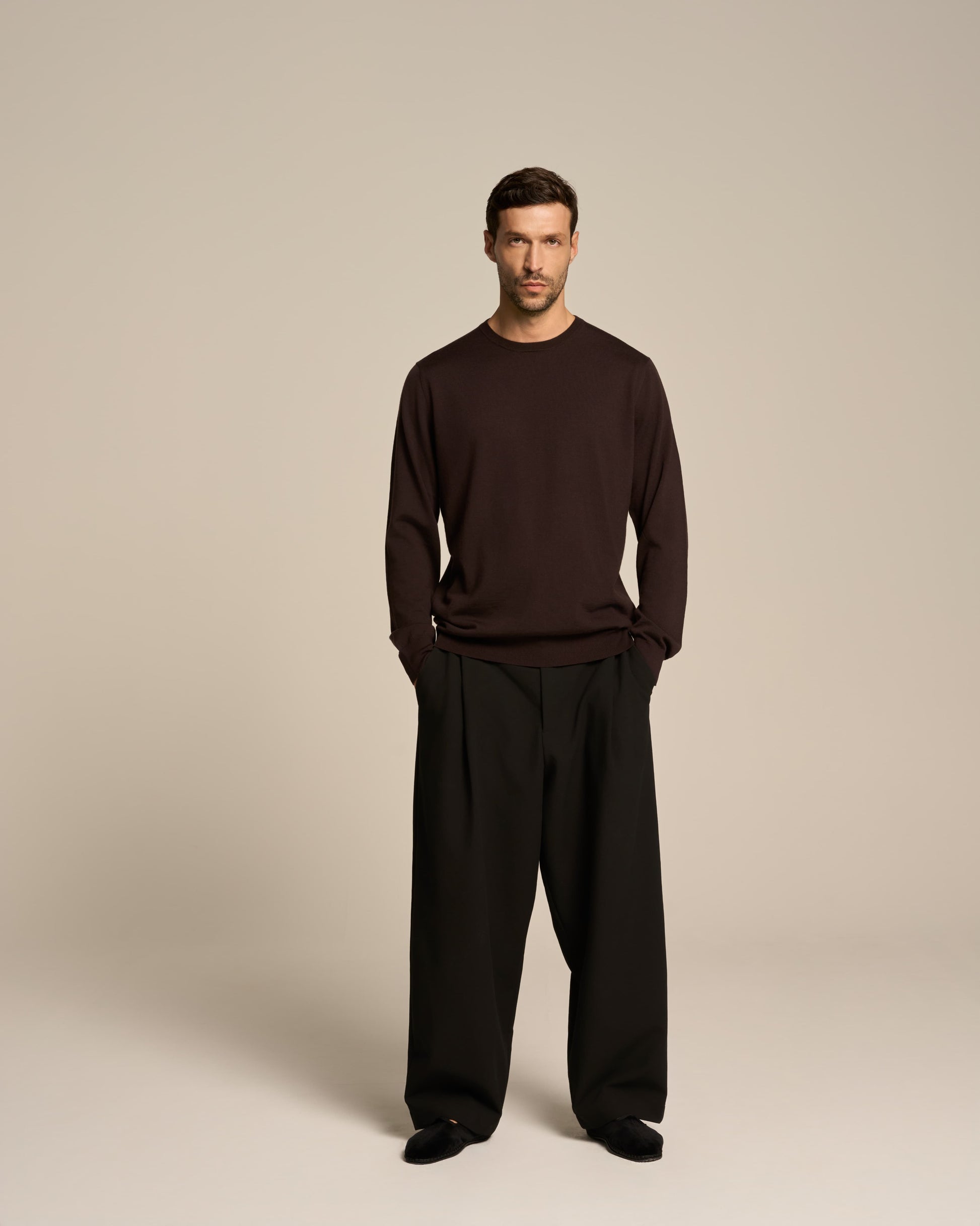 SWEATSHIRT CIRCLE NECK PRECIOUS BROWN