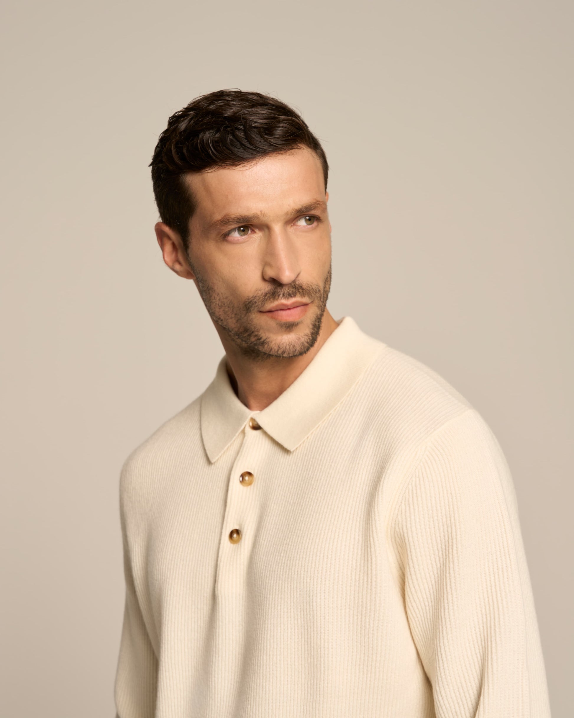 PULLOVER BUTTON BUTTER WHITE