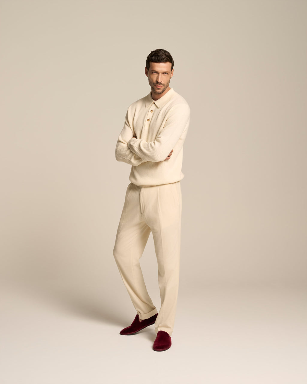 PULLOVER BUTTON BUTTER WHITE