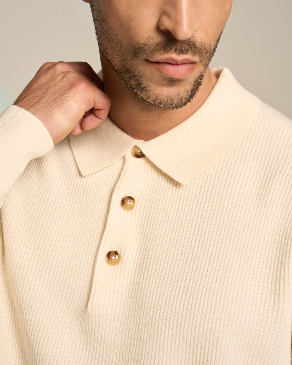 PULLOVER BUTTON BUTTER WHITE