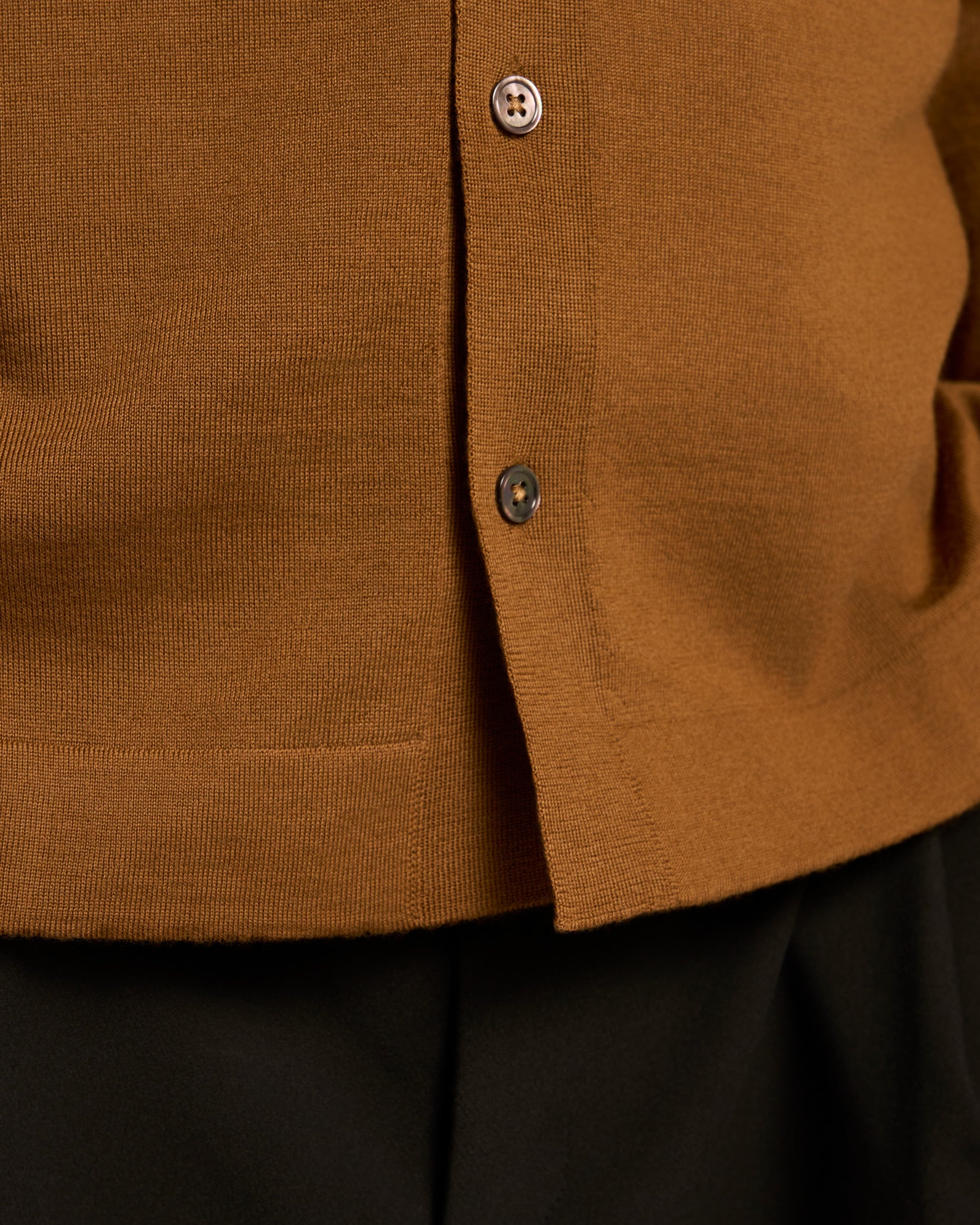 CARDIGAN SHIRT TOBACCO