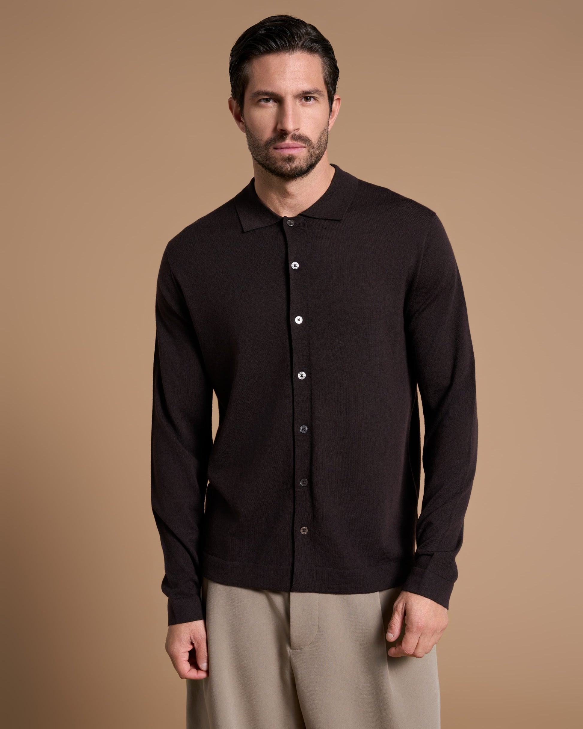 CARDIGAN SHIRT PRECIOUS BROWN