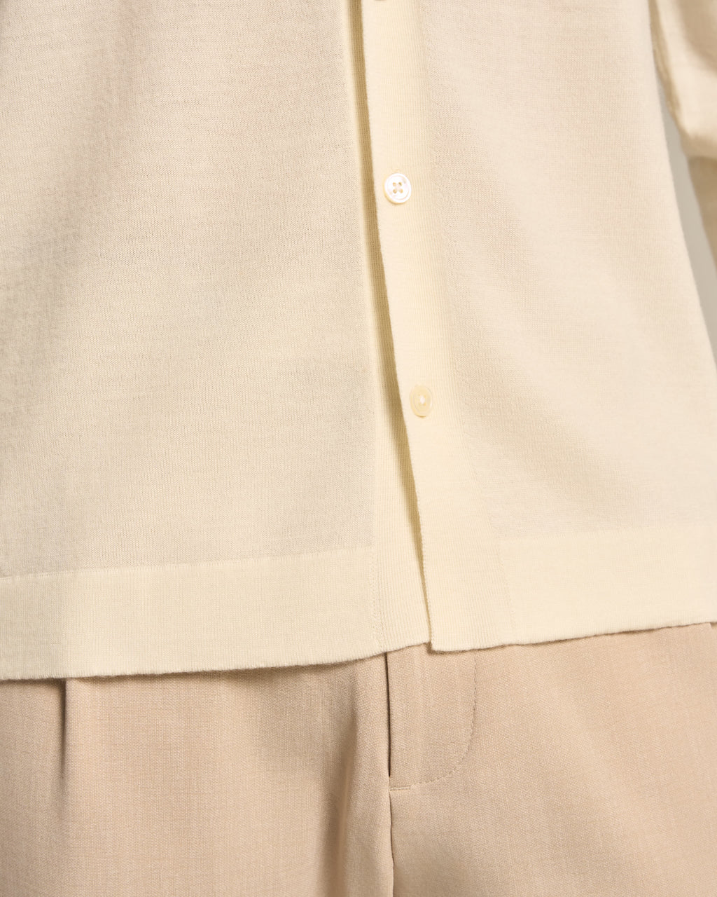 CARDIGAN SHIRT MILK WHITE