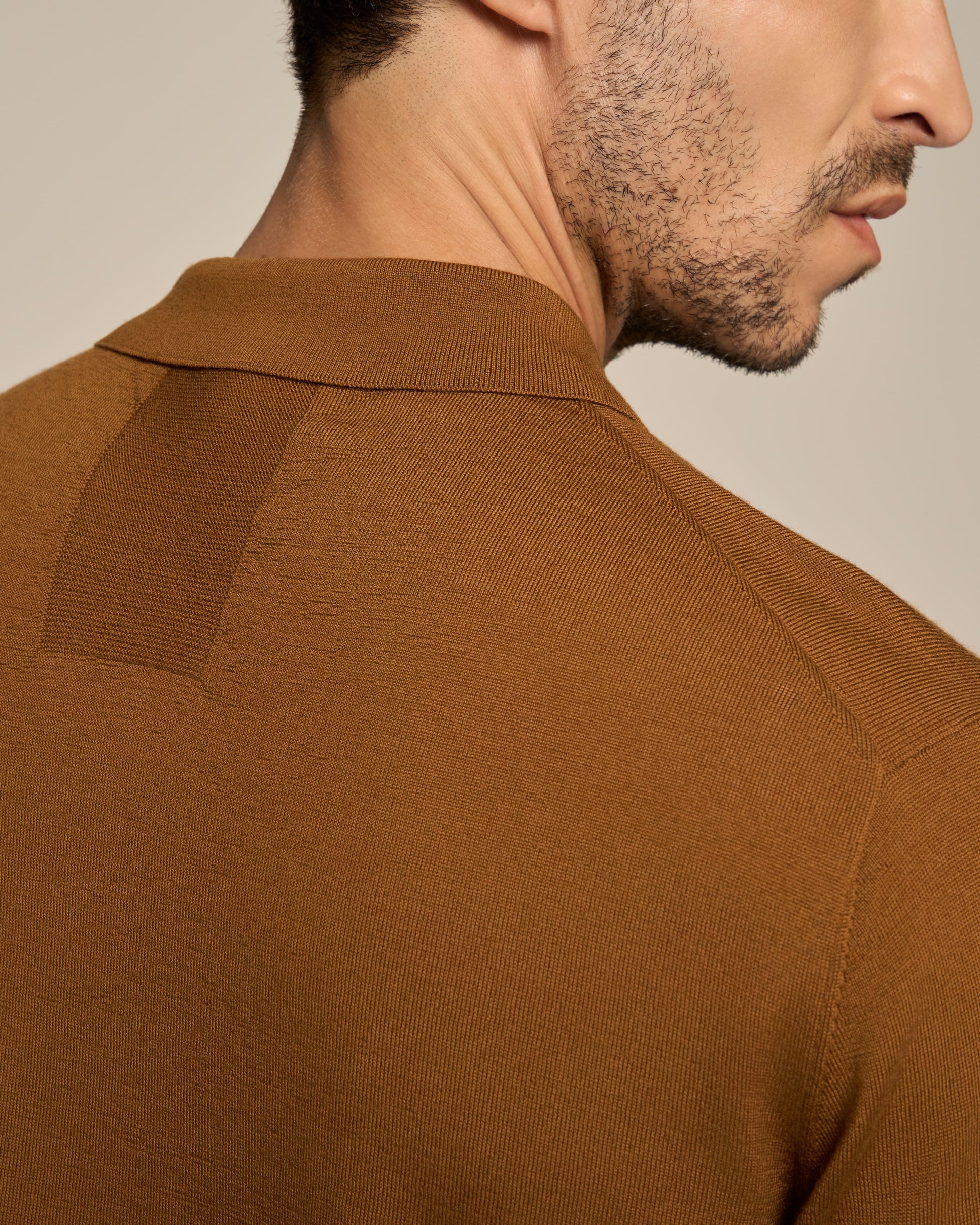 POLO BUTTON IN TOBACCO