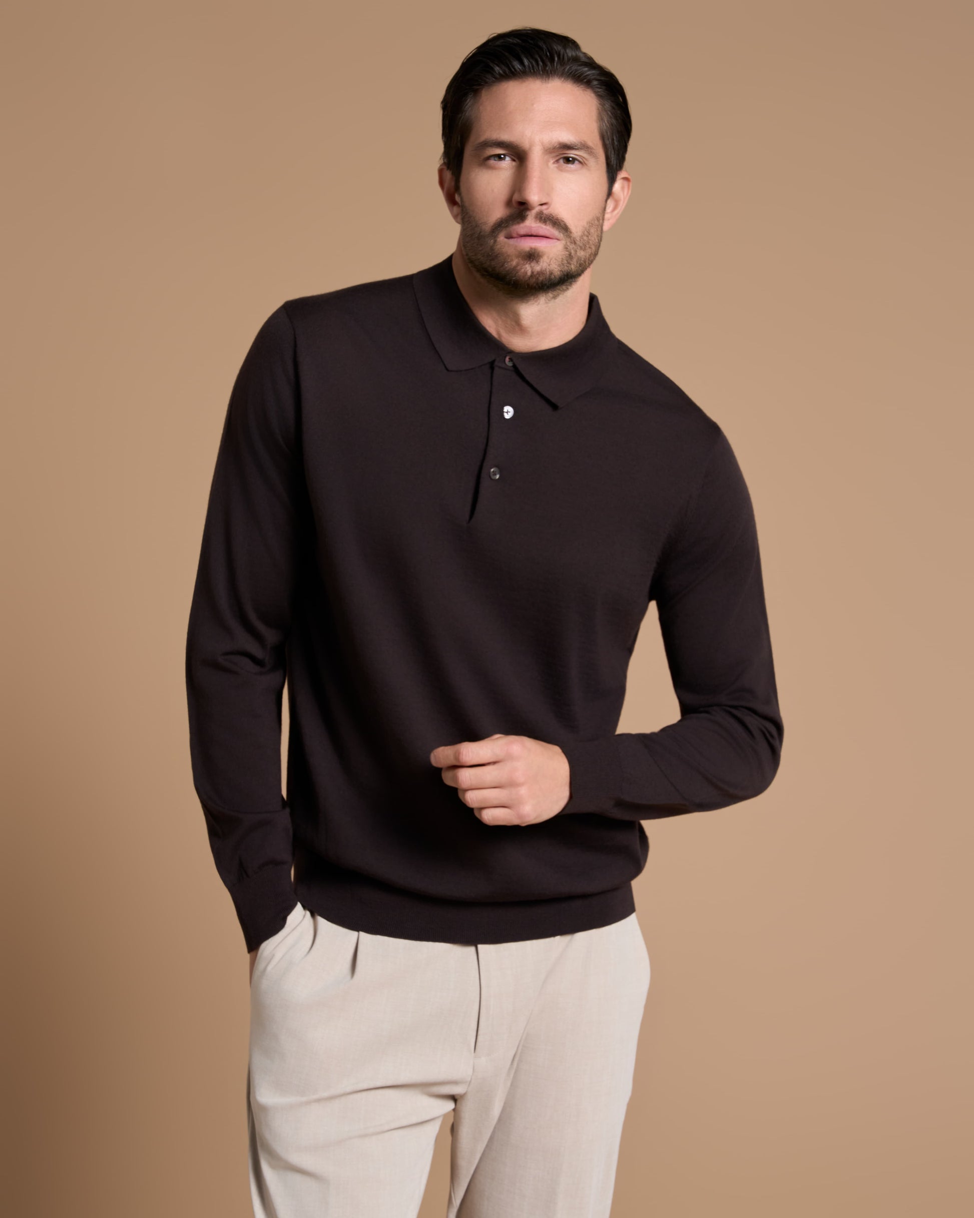 POLO BUTTON IN PRECIOUS BROWN