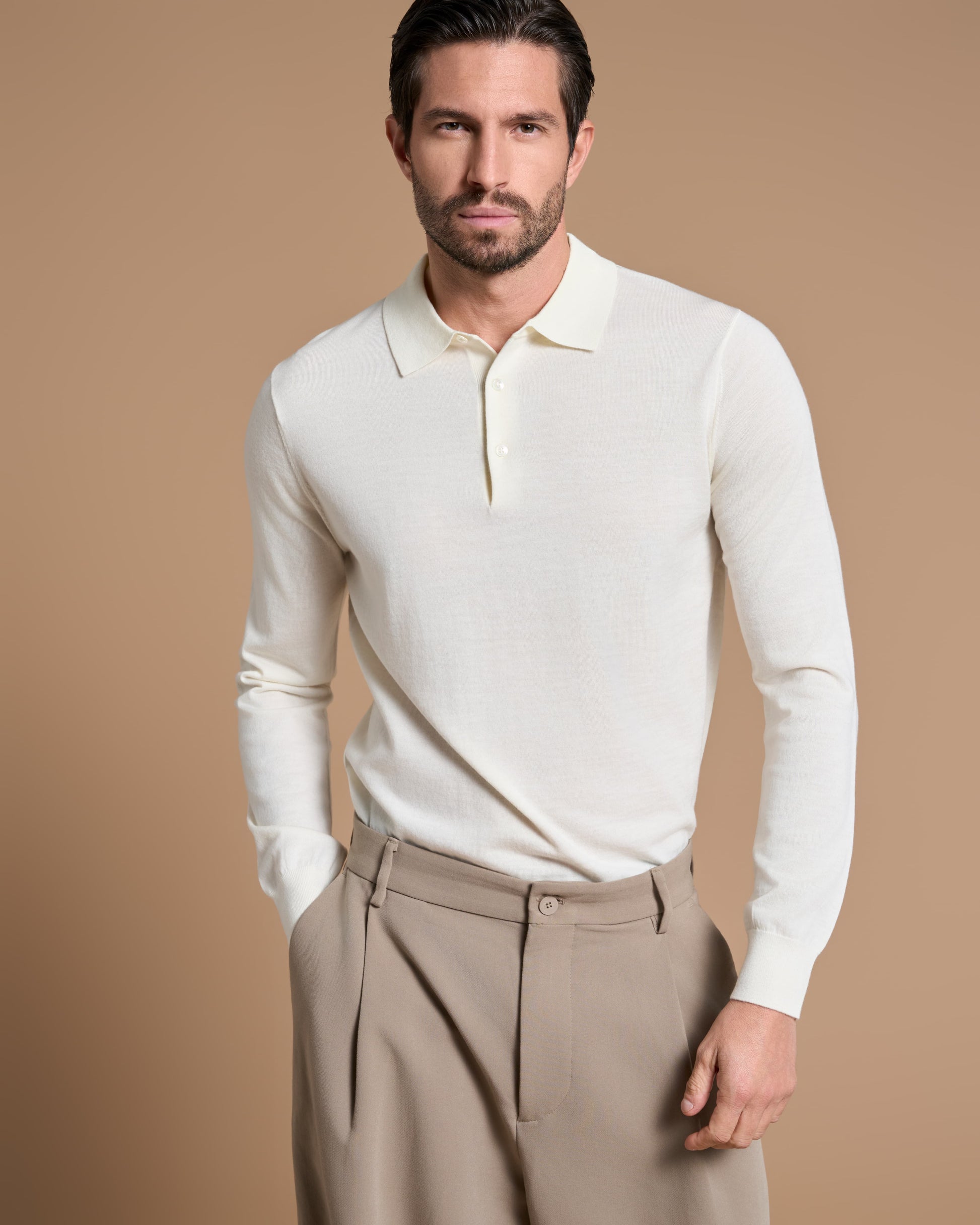 POLO BUTTON IN MILK WHITE