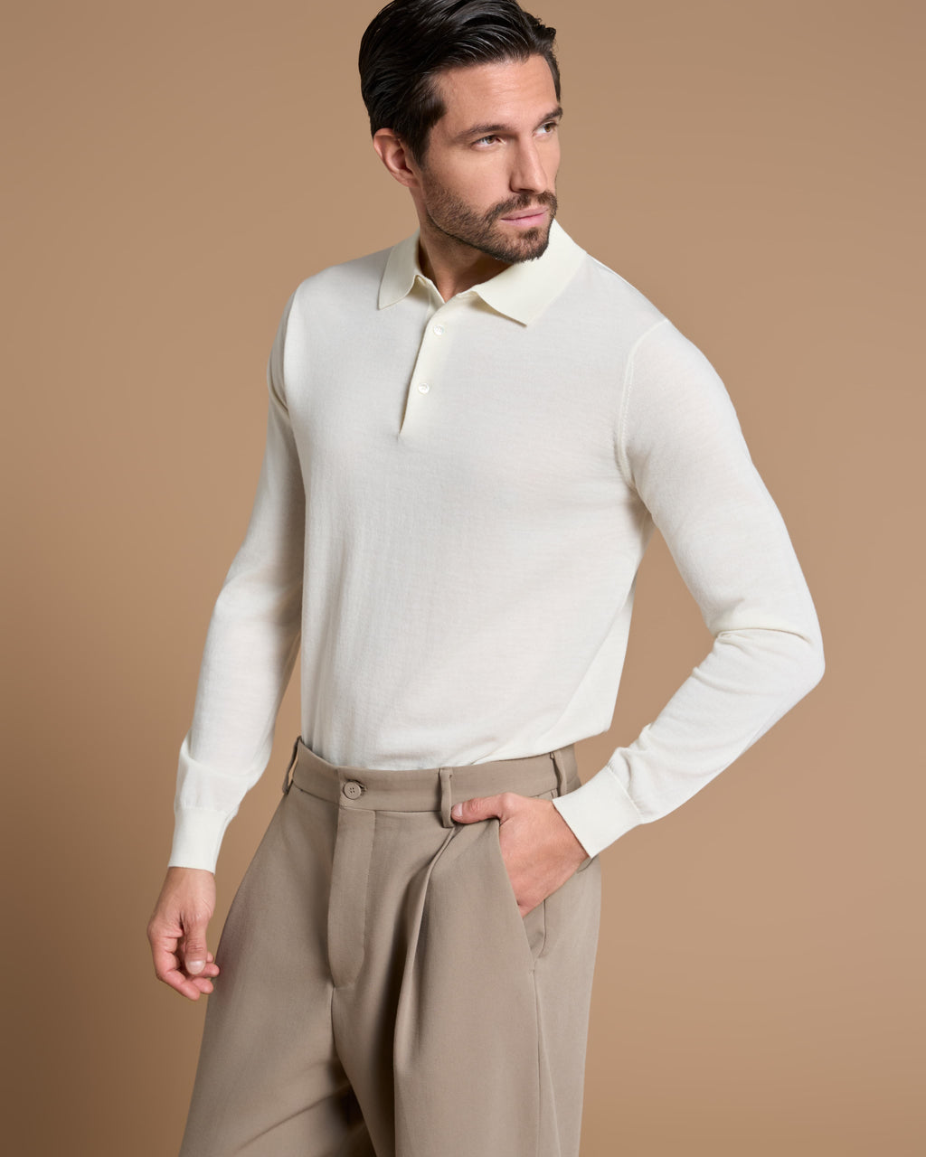 POLO BUTTON IN MILK WHITE