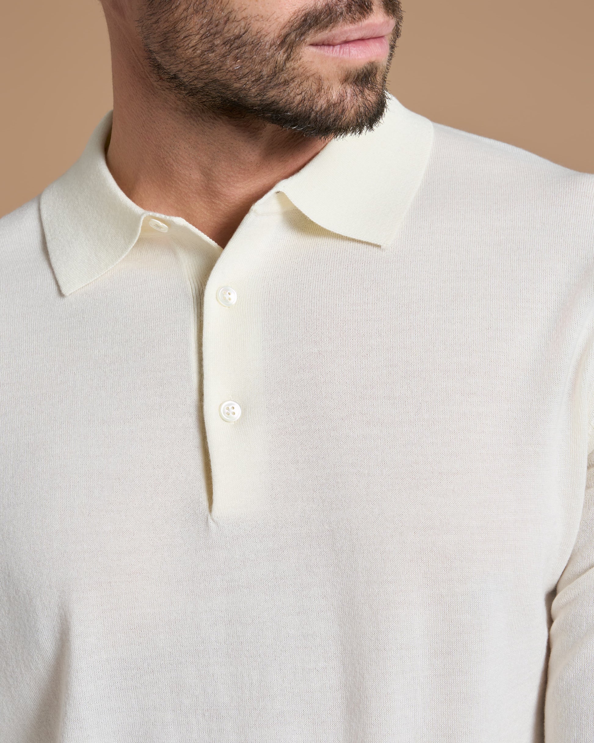 POLO BUTTON IN MILK WHITE