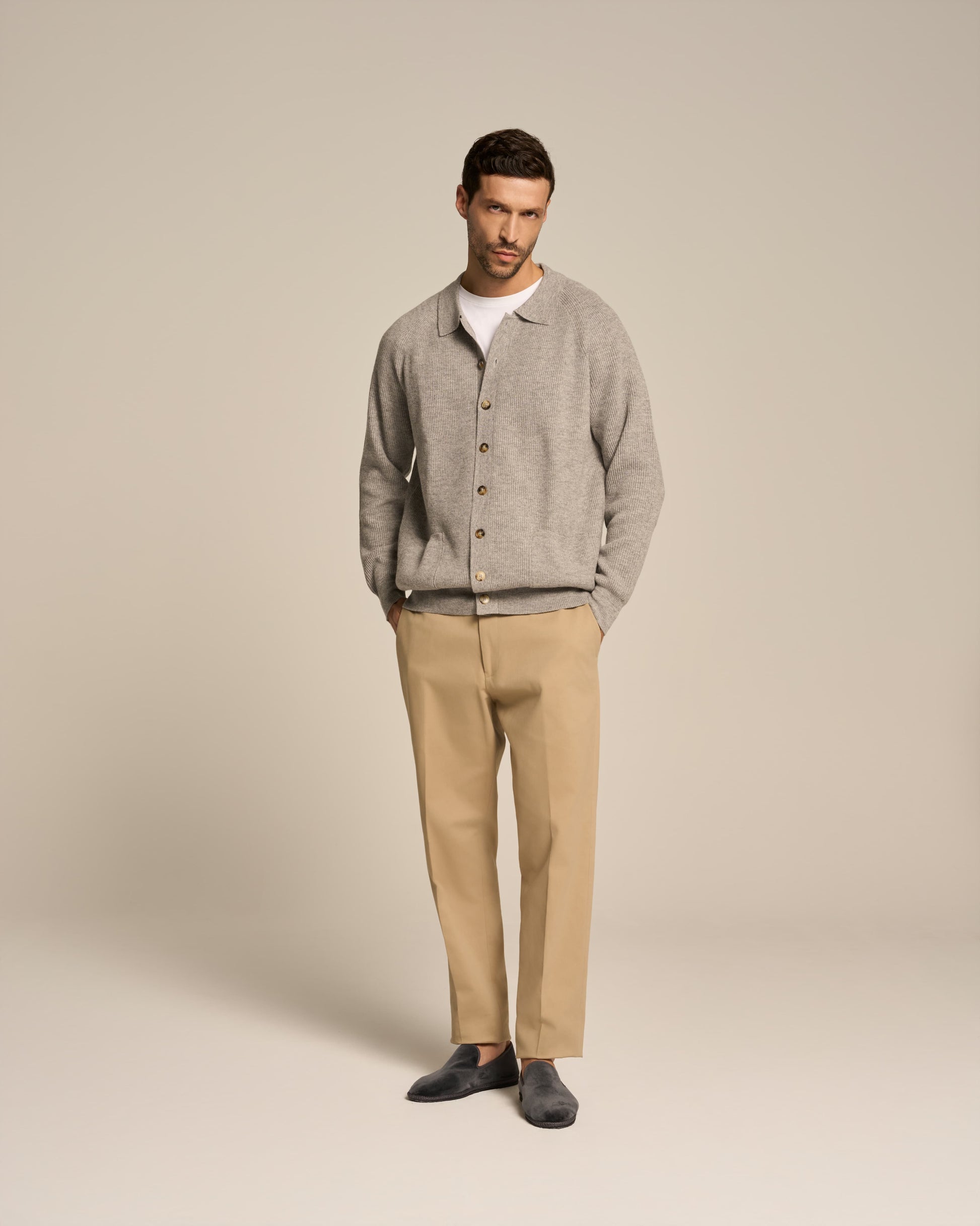 CARDIGAN BLAZER PEARL GREY