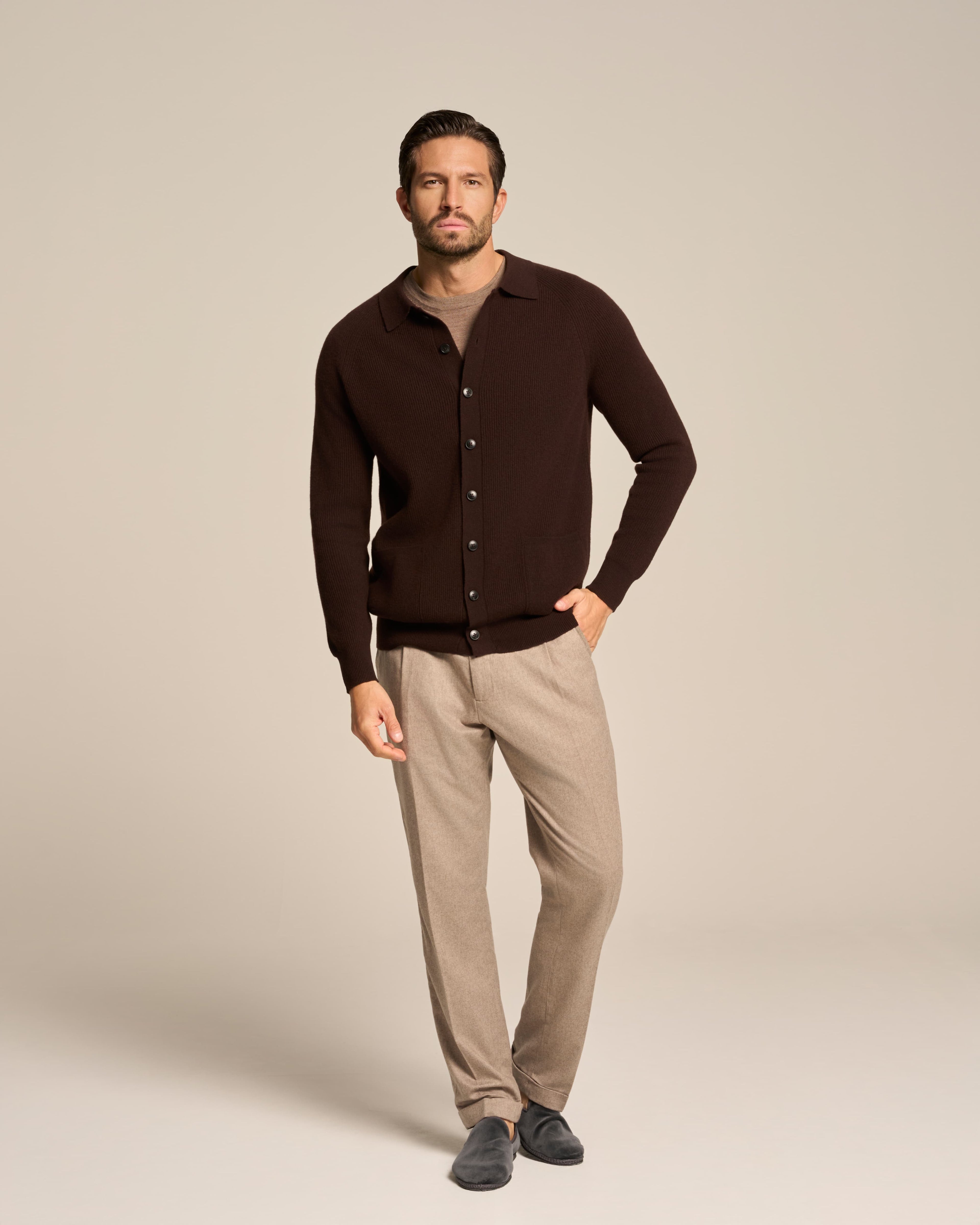 CARDIGAN BLAZER CHOCOLATE BROWN