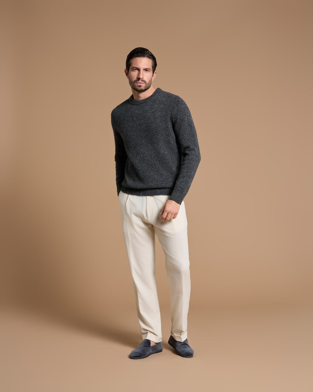 PULLOVER CIRCLE NECK SMOKE GREY