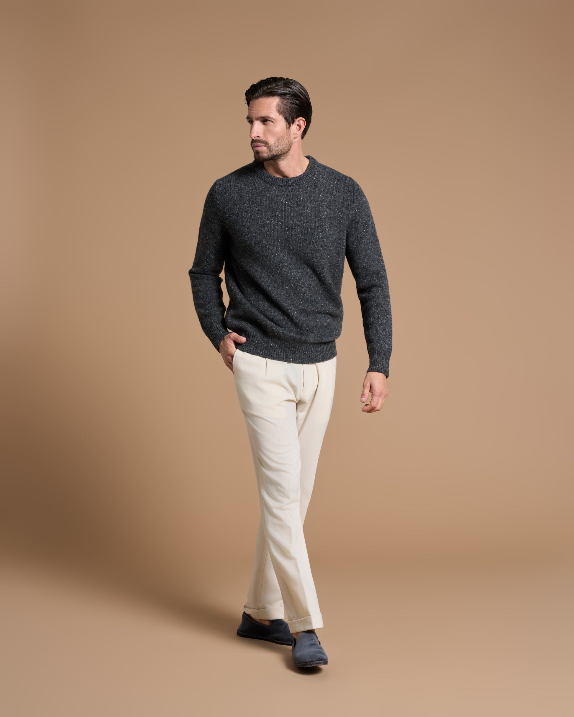 PULLOVER CIRCLE NECK SMOKE GREY