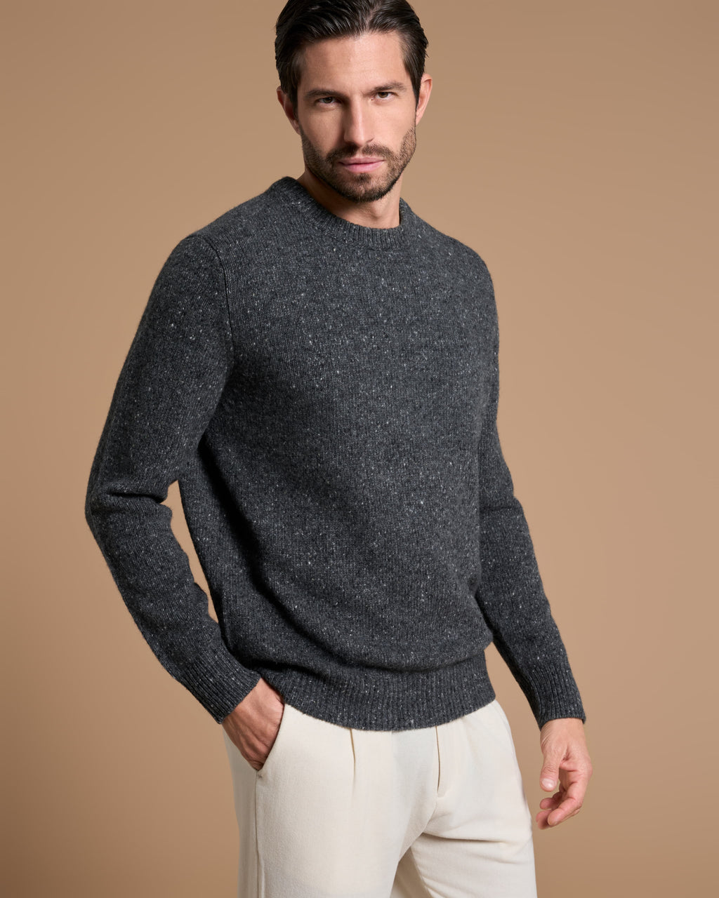 PULLOVER CIRCLE NECK SMOKE GREY