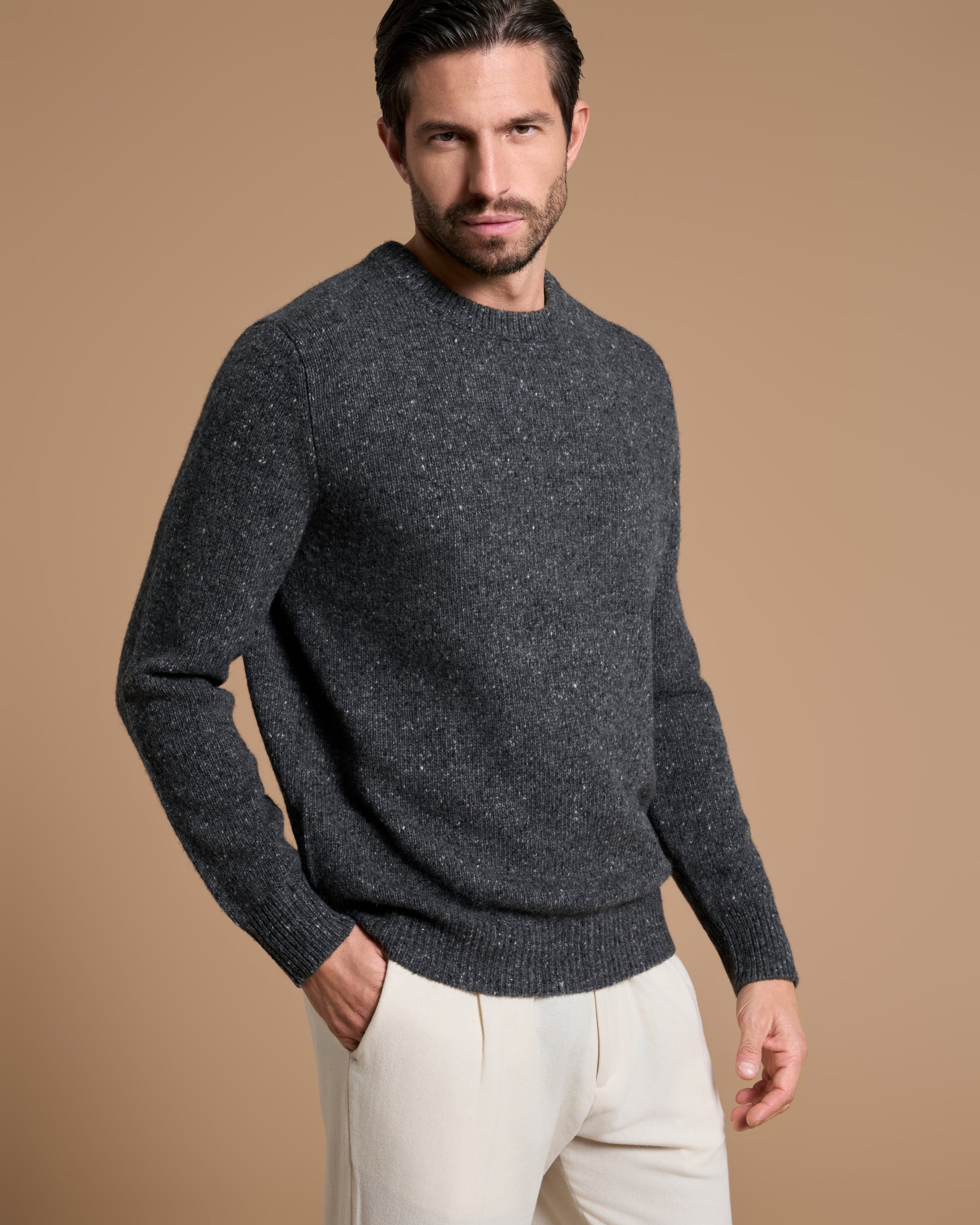 PULLOVER CIRCLE NECK SMOKE GREY