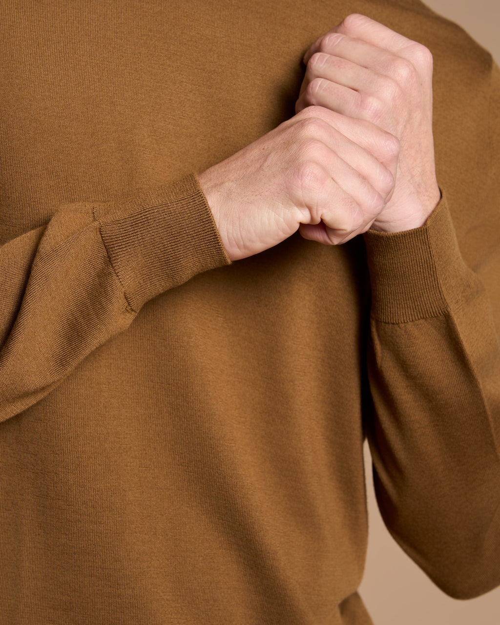 SWEATSHIRT CIRCLE NECK TOBACCO