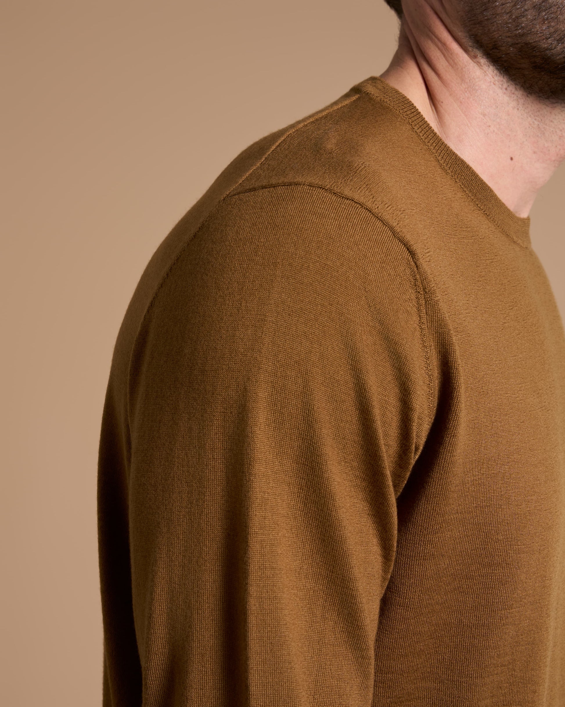 SWEATSHIRT CIRCLE NECK TOBACCO