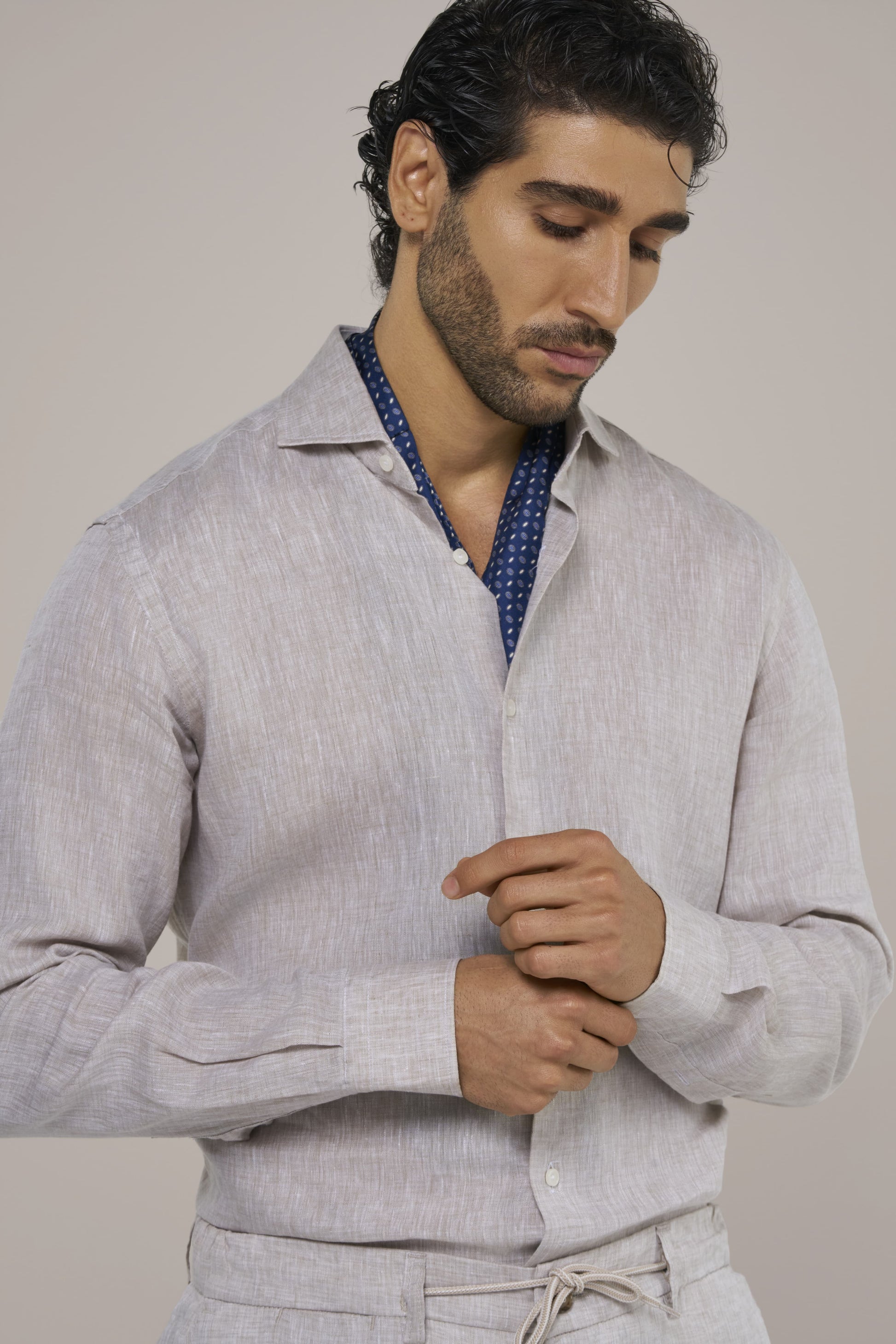 LINEN SHIRT LIGHT SAND