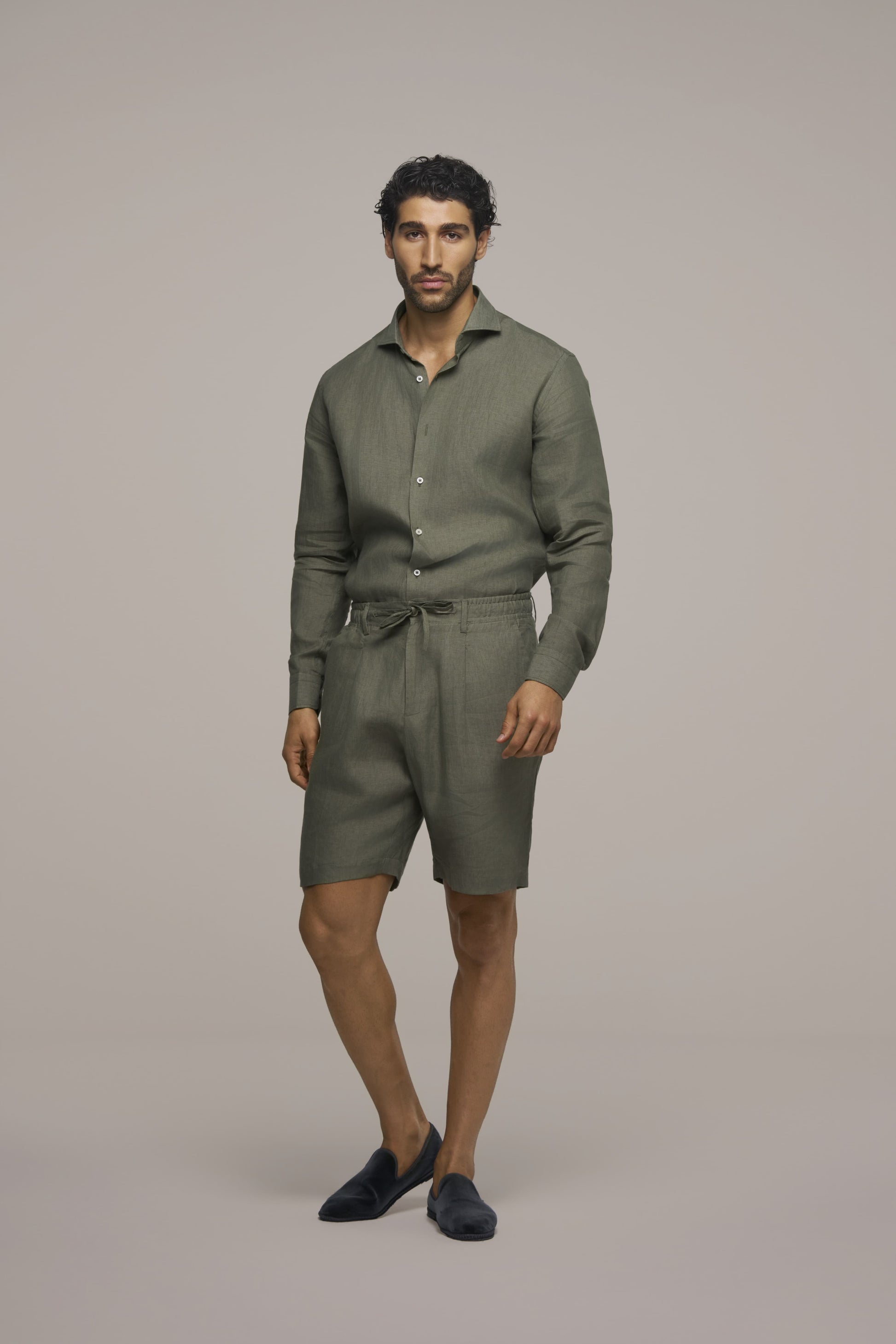 LINEN SHIRT LIGHT GREEN