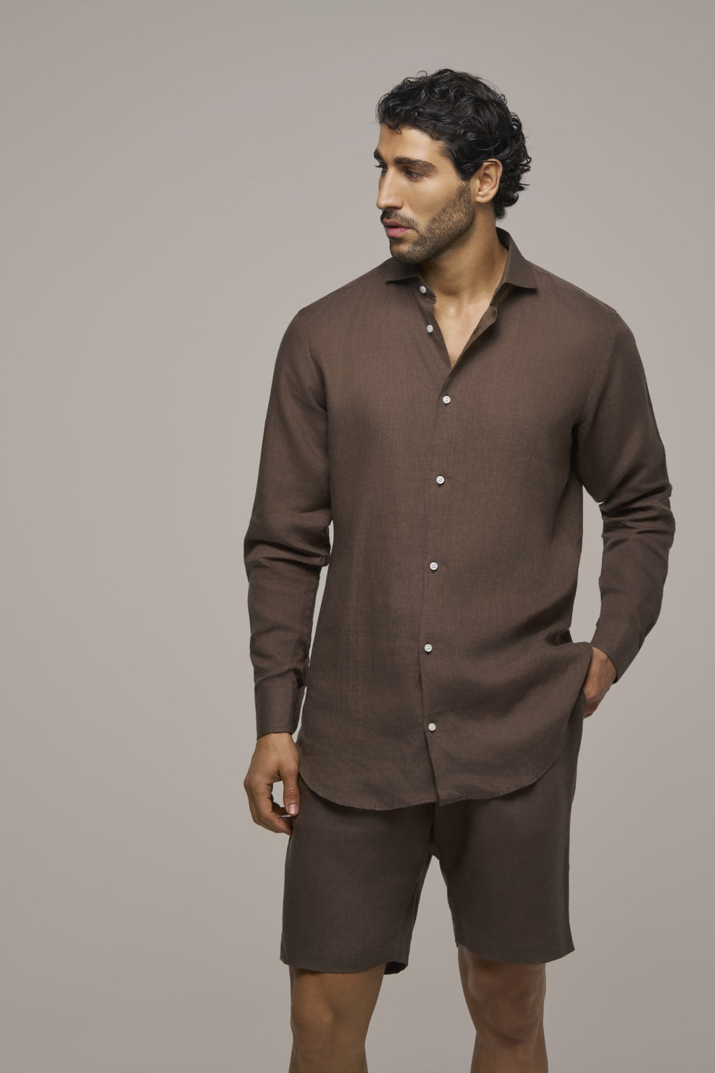 BERMUDA LINEN COFFEE BROWN