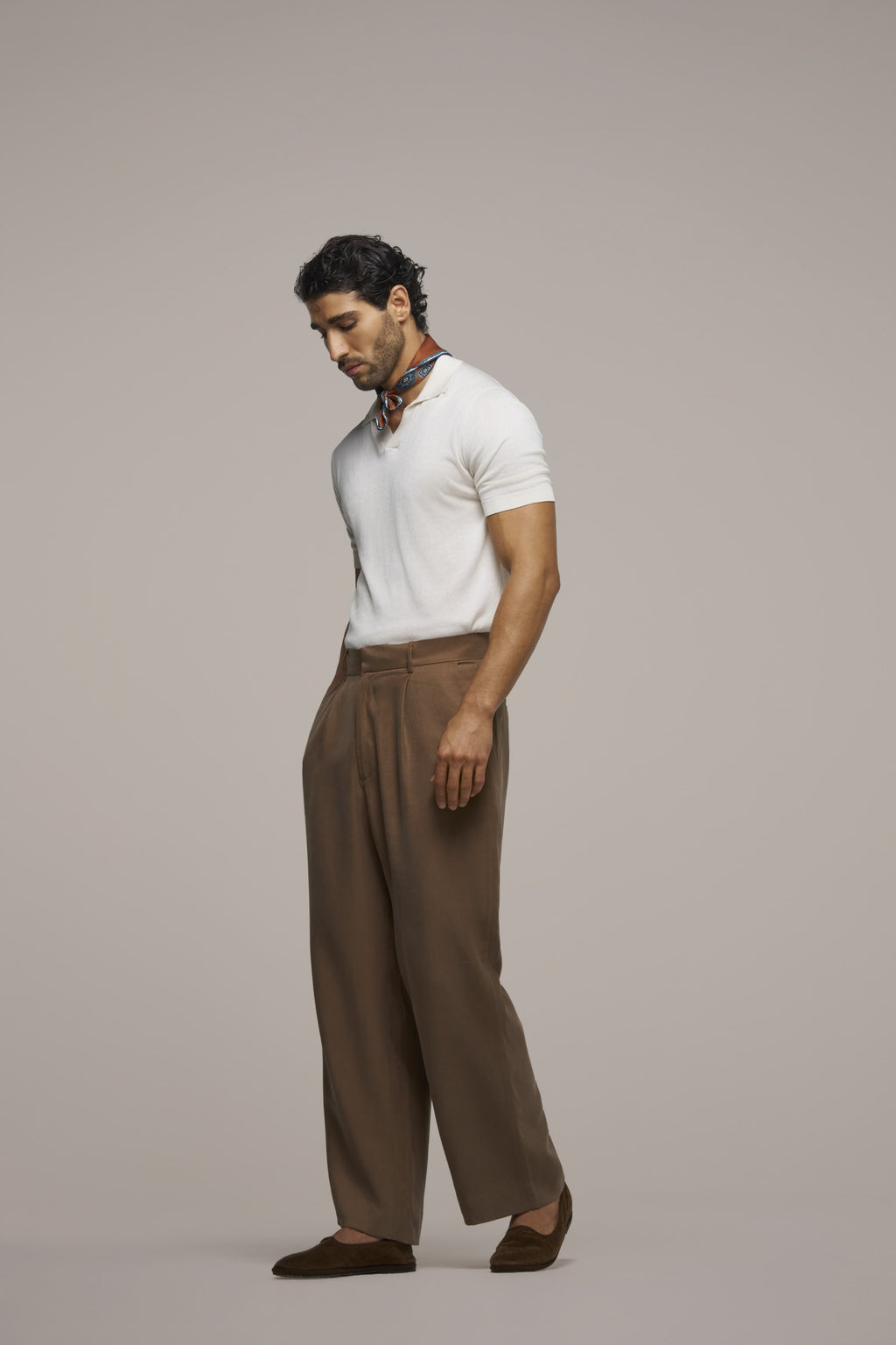 POLO NO BUTTON STONE WHITE CREAM