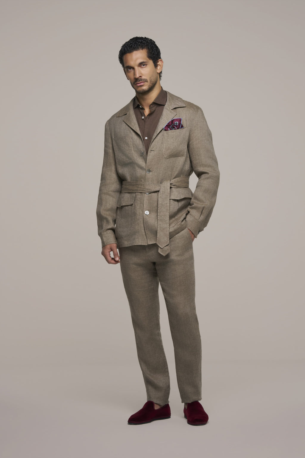 SAFARI JACKET LINEN SAND