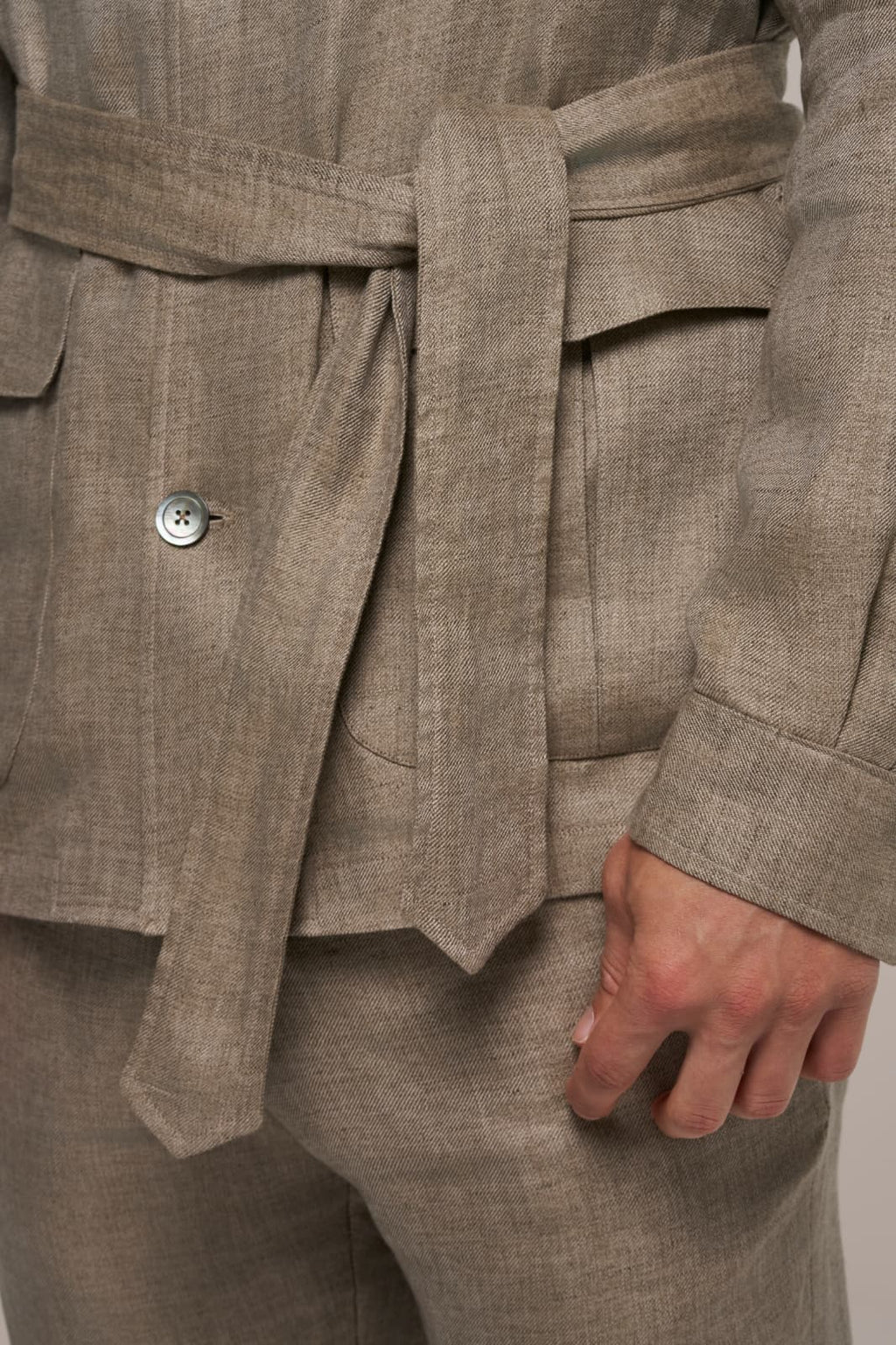 SAFARI JACKET LINEN SAND