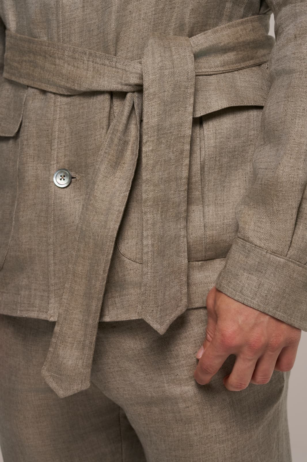 SAFARI JACKET LINEN SAND