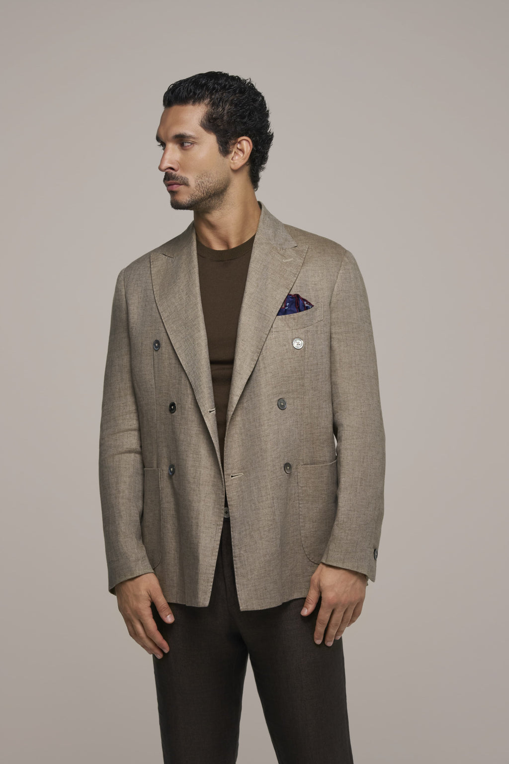 DOUBLE BREST JACKET SAND