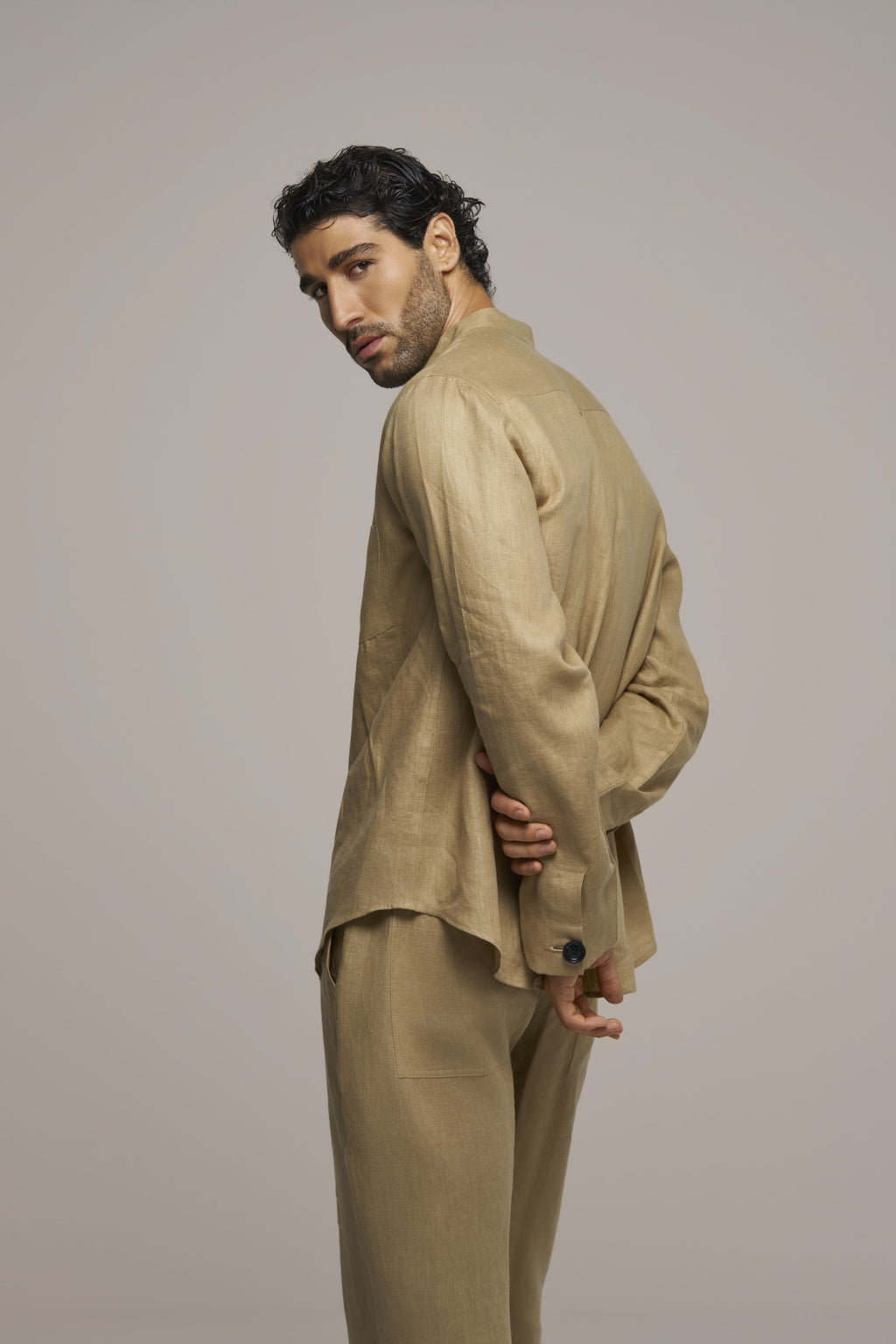 OVERSIZE COMFORT TROUSER GOLD SAND